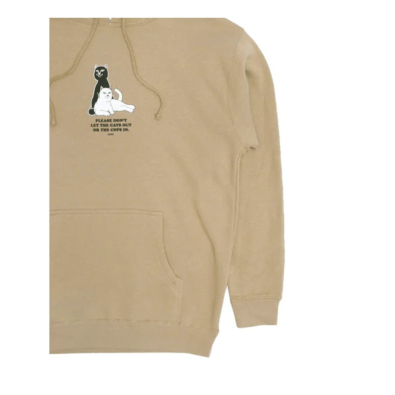 リップンディップ Keep The Cats In HoodieSandstone スウェット フード プルオーバー パーカー 男性用 メンズ リップンディップ Keep The Cats In HoodieSandstone スウェット フード プルオーバー パーカー 男性用 メンズ