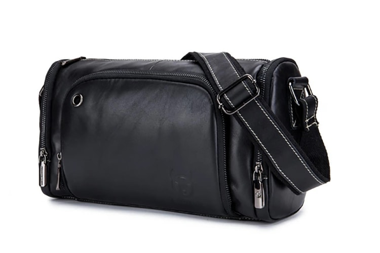 新品未使用　黒 レザー ショルダーバッグ メッセンジャーバッグ bag-sho011-11.jpg
