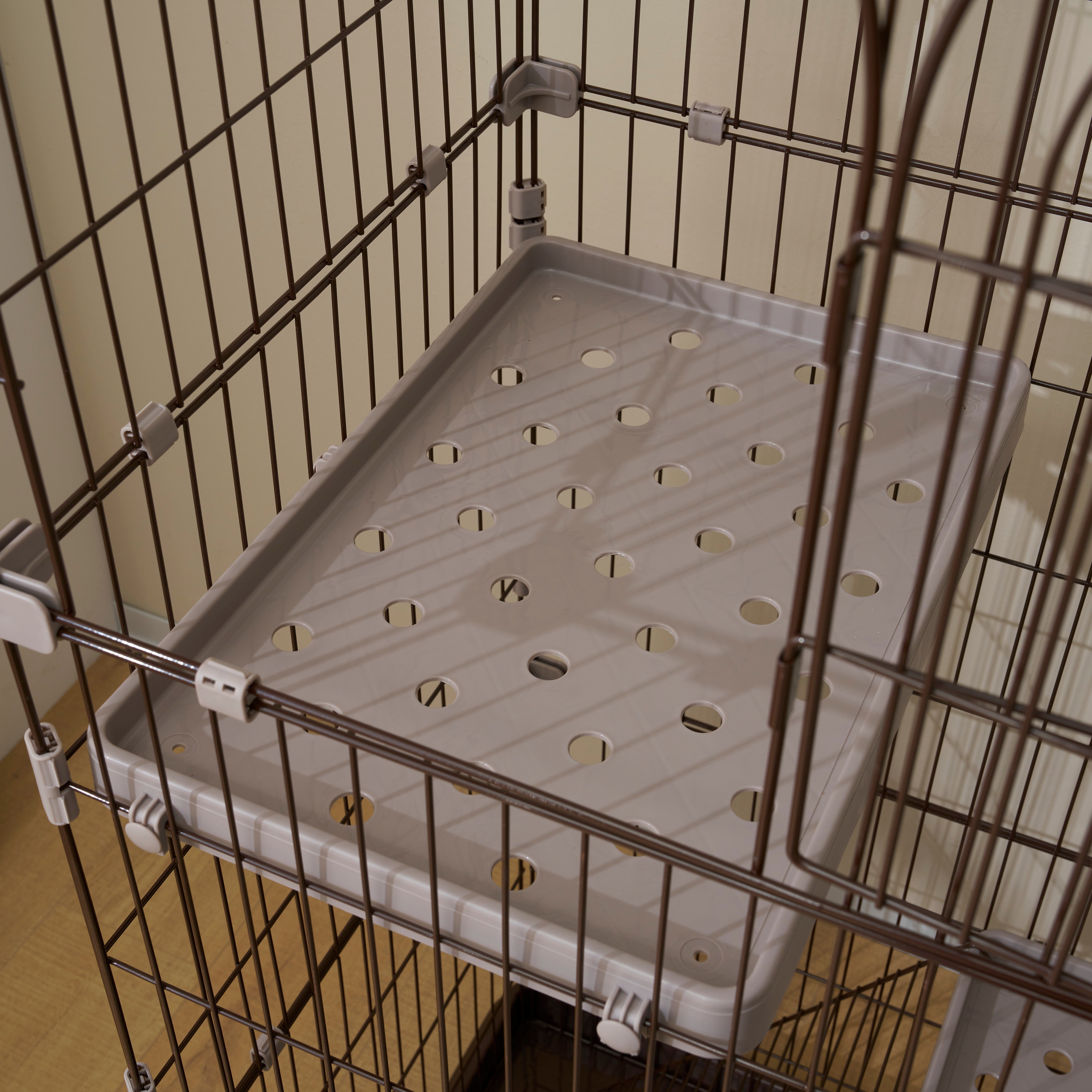 【国内出荷】おしゃれ 猫 ケージ キャットケージ 3段 猫ゲージ おしゃれ キャットハウス ネコ ハウス 多段 留守番 保護 脱走防止 多頭飼いペットケージ【ブラワン】【M サイズ】