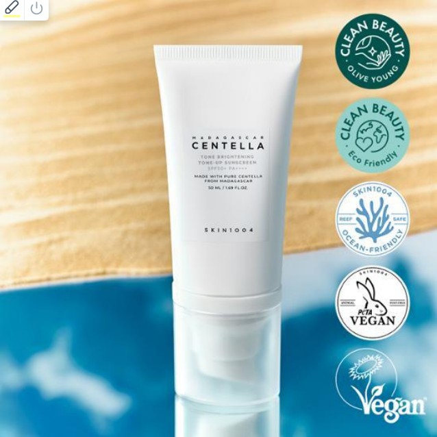 [リーフセーフ] スキン1004 マダガスカル センテラトーン ブライトニング トーンアップ サンスクリーン 50ml