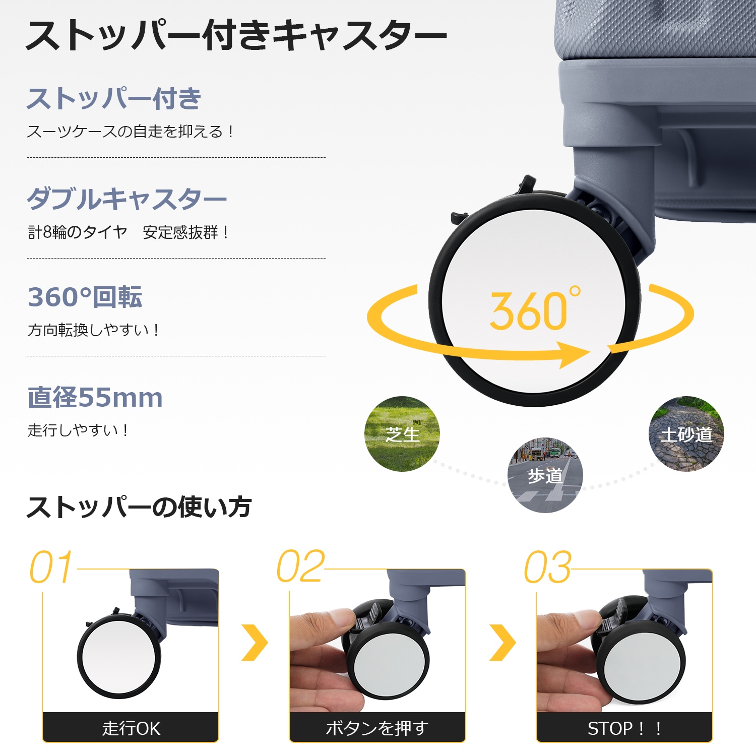 スーツケース Sサイズ キャリーケース キャリーバッグ Sサイズ ストッパー付き アルミコーナーパッド 2日~3日 大容量超軽量 軽い おしゃれ かわいいダブルキャスター小型 ファスナー suitc