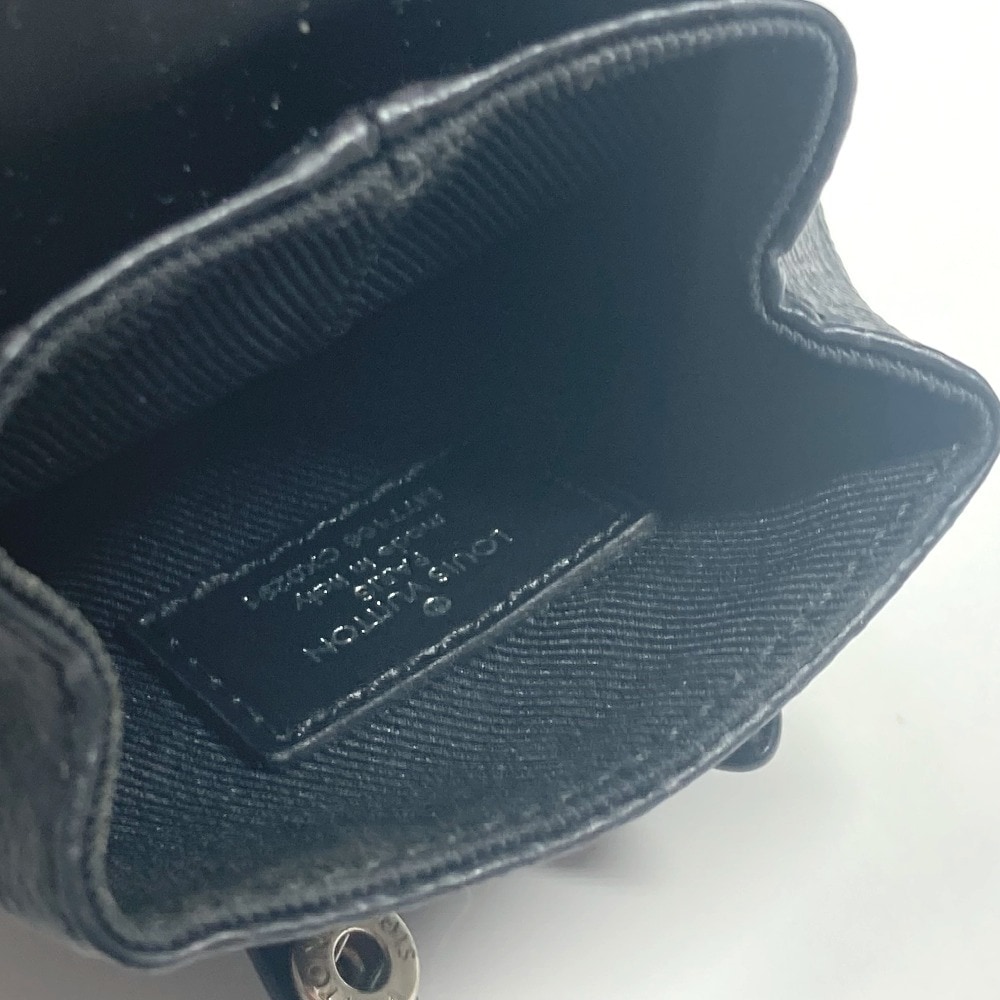 バッグチャーム M77166 ビジュー サック・ミニ クリストファー モノグラムエクリプス キーホルダー カバン リュック モノグラムエクリプスキャンバス ブラック