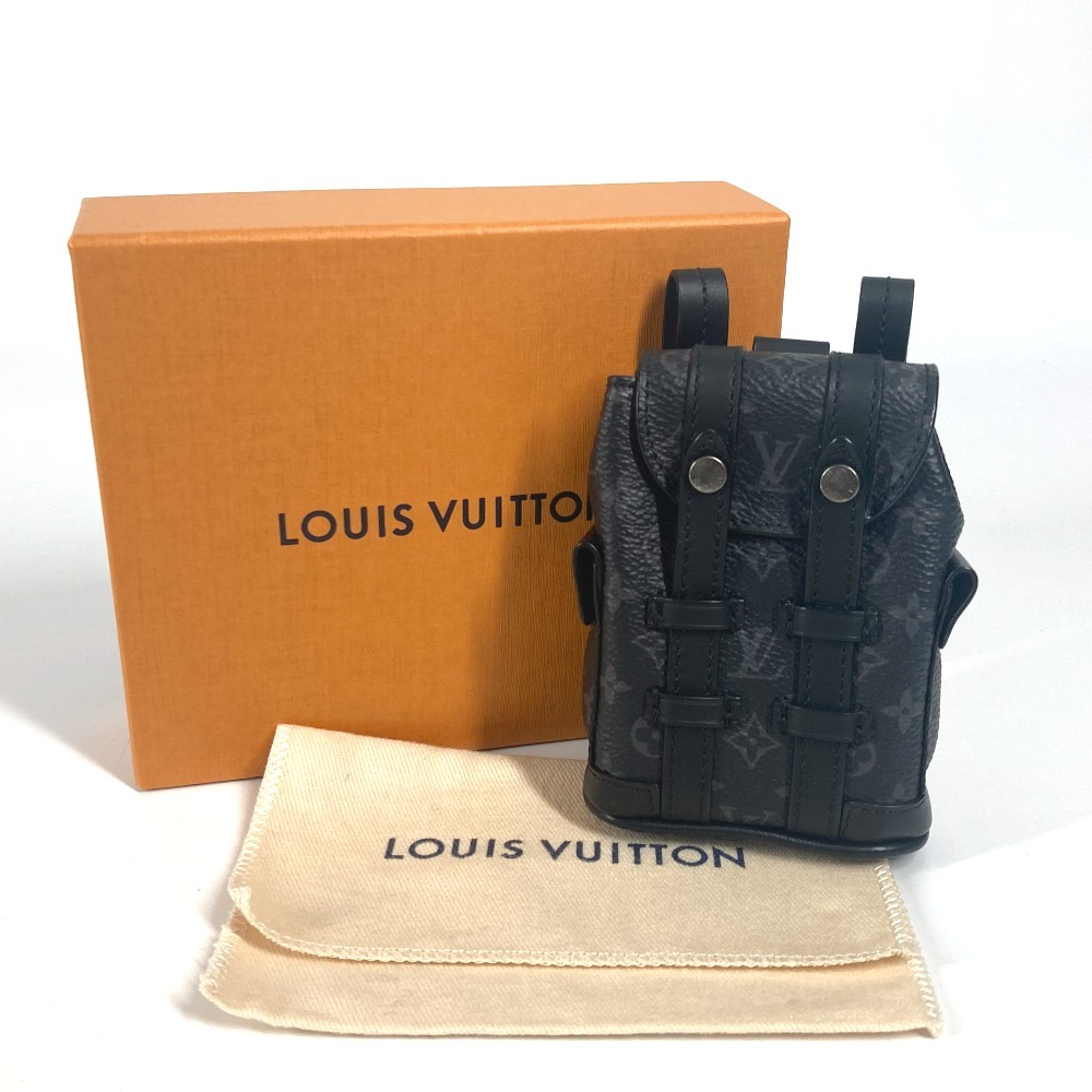 バッグチャーム M77166 ビジュー サック・ミニ クリストファー モノグラムエクリプス キーホルダー カバン リュック モノグラムエクリプスキャンバス ブラック