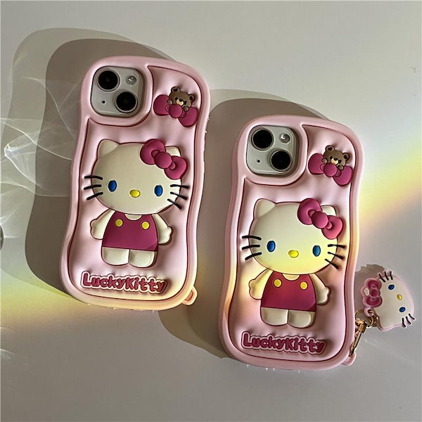 ハローキティ - キティちゃん　キラキラ　デコ　ピンク　iPhoneケース　iPhone12 ハローキティ - キティちゃん キラキラ デコ ピンク iPhone