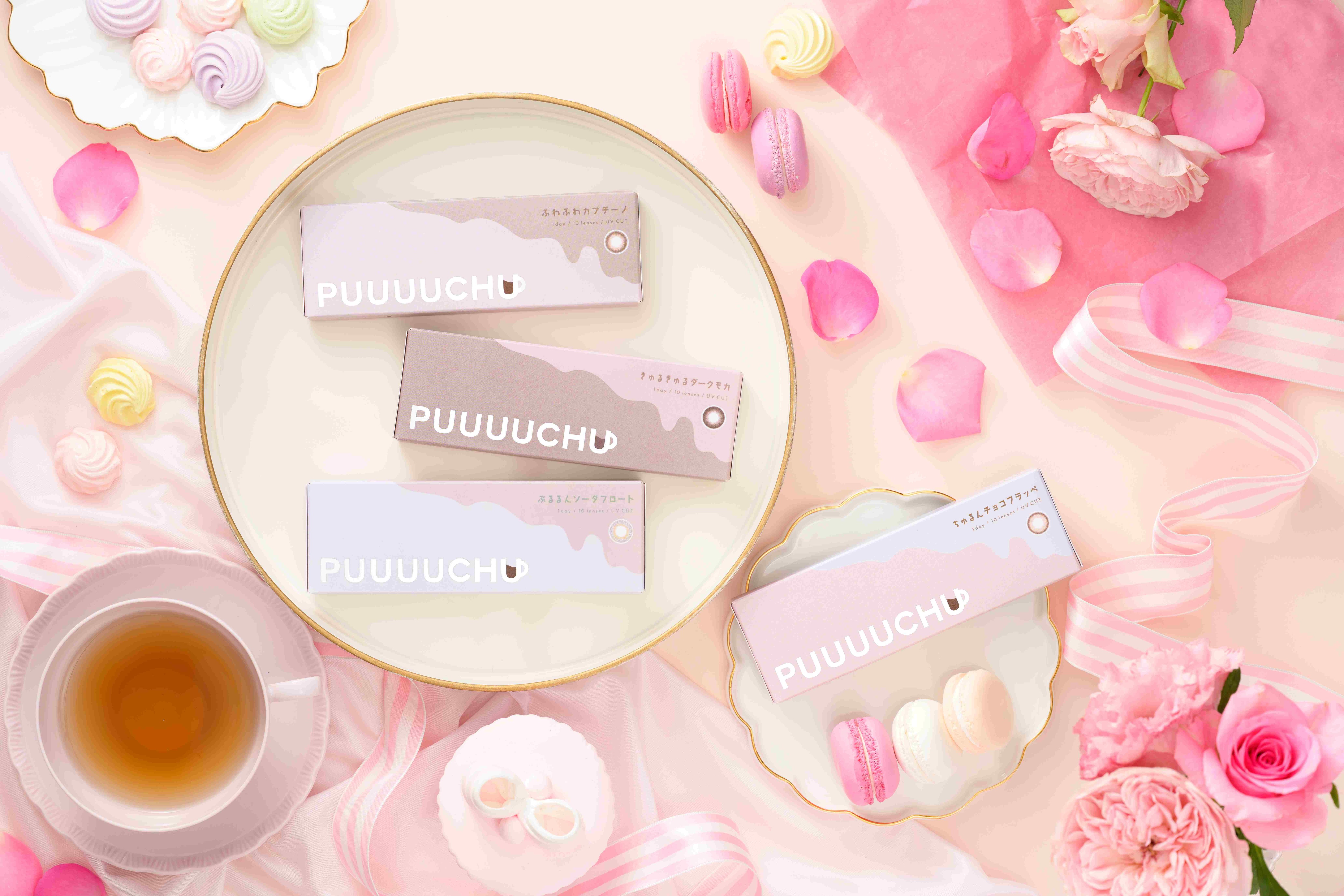 【12箱SET】 PUUUUCHU プーチュ カラコン 1day 1箱10枚 合計40枚 人気 新発売 送料無料 カラー お得　まとめ買い SET商品 大容量 fan フ