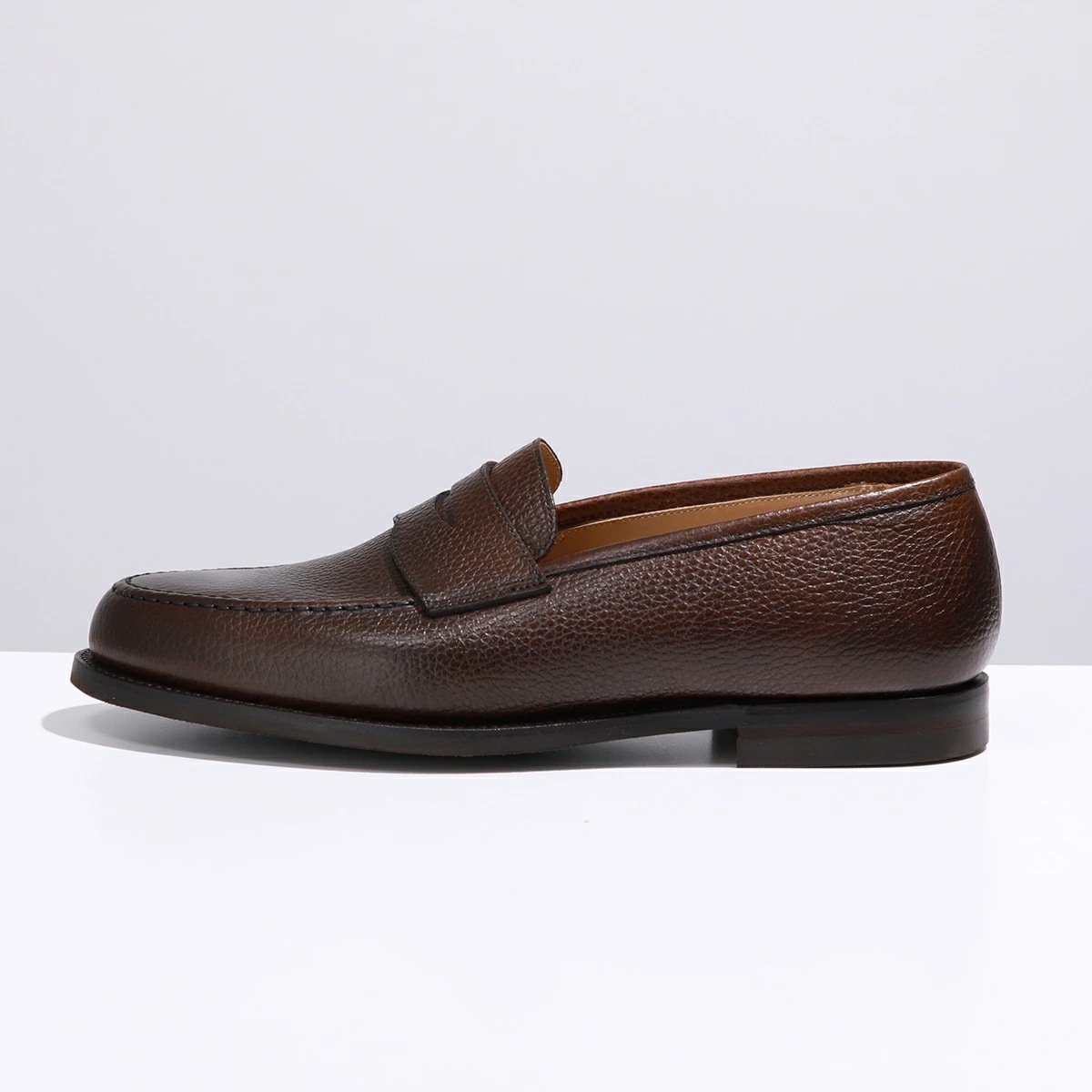 CROCKETT&JONES クロケットアンドジョーンズ ローファー Boston ボストン 28363A G12C2 メンズ シティソール グレインレザー ワイズE 革靴 BLACK