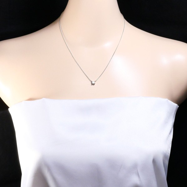 PT850 プラチナ ネックレス ダイヤ 0.22 SI1 鑑定書 約42cm ジュエリー 中古 PT850 プラチナ ネックレス ダイヤ 0.22 SI1 鑑定書 約42cm ジュエリー 中古