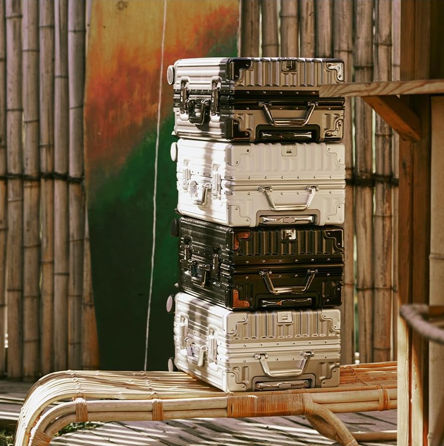 [Yuweijie] スーツケース アルミフレームタイプ キャリーケース 機内持込可 シルバー s/m/l/xlサイズ 3泊4日 55l 多機能 バッグかけフック付き キャリーバッグ カップホルダー付