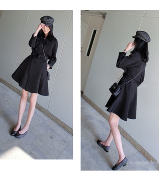レディース服 女性 秋服 ダブルボタン 韓国風 ファッション コート アウター トレンチコート ロング ブラック カーキ 優雅 ゆったり 通勤 大人 洗練 大きいサイズ レディース服 女性 秋服 ダブルボタン 韓国風 ファッション コート アウター トレンチコート ロング ブラック カーキ 優雅 ゆったり 通勤 大人 洗練 大きいサイズ