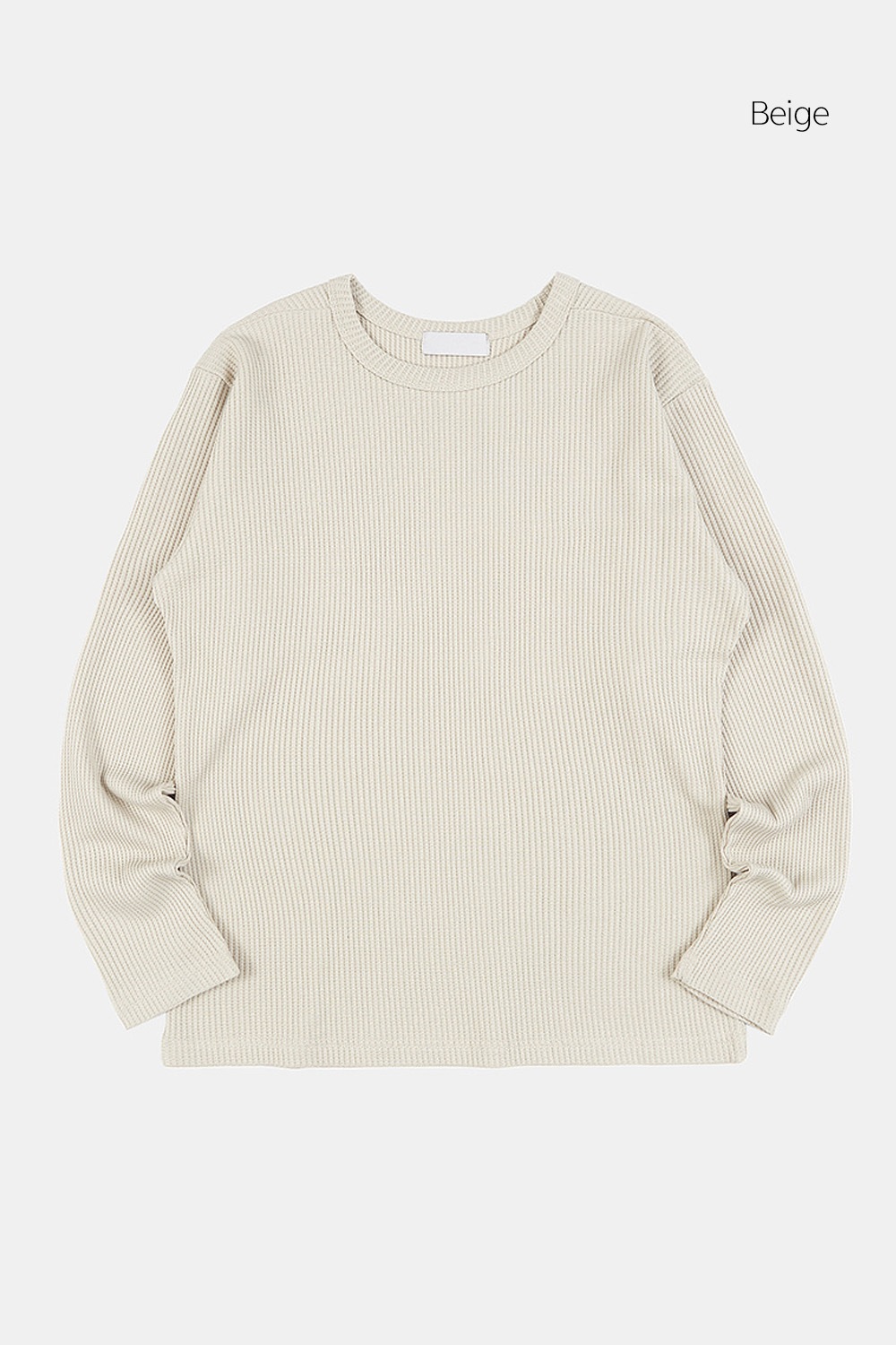 Waffle Slab Round Neck Long Sleeves 3色 新商品 韓国人気 肝節期 日常服 デイリー カップルアイテム ストリートファッション 贈り物 学生 大学生 Waffle Slab Round Neck Long Sleeves 3色 新商品 韓国人気 肝節期 日常服 デイリー カップルアイテム ストリートファッション 贈り物 学生 大学生