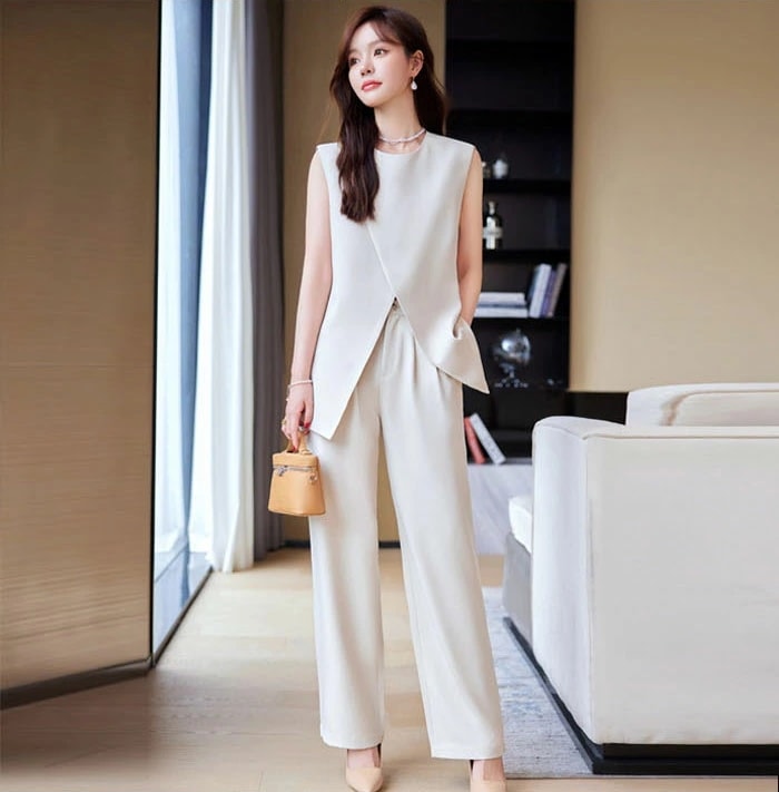 セットアップ ノースリーブ 春夏 パンツスーツ ロングパンツ 夏 涼しげ パンツドレス レディース 無地 女の子 結婚式 卒業式 入学式 脚長効果 欧米風 フォーマル カジュアル 上品 高級感 社会人 セットアップ ノースリーブ 春夏 パンツスーツ ロングパンツ 夏 涼しげ パンツドレス レディース 無地 女の子 結婚式 卒業式 入学式 脚長効果 欧米風 フォーマル カジュアル 上品 高級感 社会人