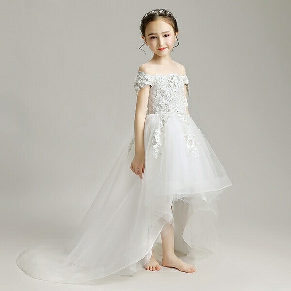 【期間特典】ピアノ発表会 ドレス 中学生 ワンピース ジュニアドレス 七五三 子供 ドレス 白 ホワイト フラワーガール リングガール ロング 150 160 オフショルダー フィッシュテール 結婚式 【期間特典】ピアノ発表会 ドレス 中学生 ワンピース ジュニアドレス 七五三 子供 ドレス 白 ホワイト フラワーガール リングガール ロング 150 160 オフショルダー フィッシュテール 結婚式