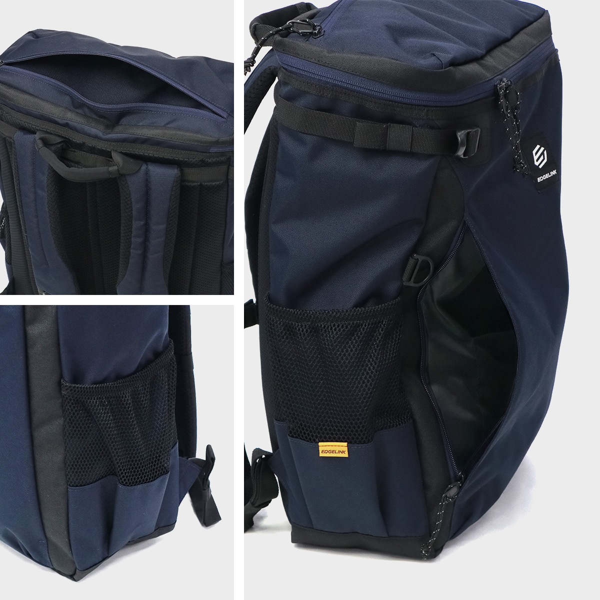 リュック メンズ レディース 大容量 通学 軽量 中学生 高校生 スクエア 撥水 B4 31L PARKWISE Boxpack 60282