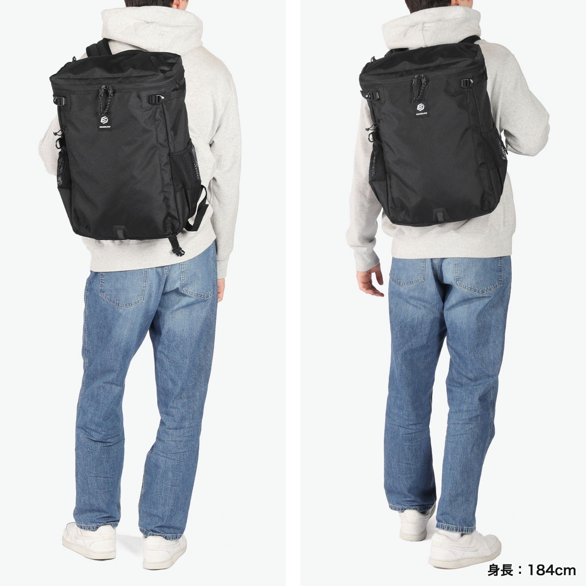 リュック メンズ レディース 大容量 通学 軽量 中学生 高校生 スクエア 撥水 B4 31L PARKWISE Boxpack 60282