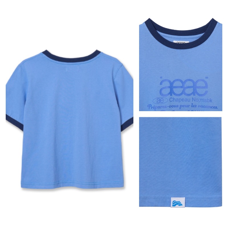 aeae】 aeae x SOUNDS COFFEE WEB LOGO RINGER CROP T-SHIRTS