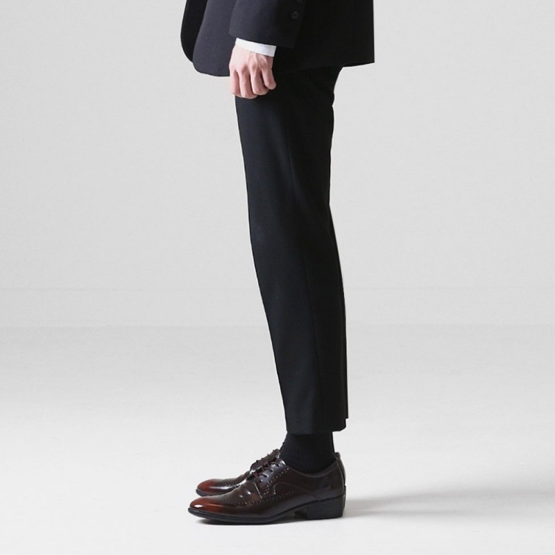 【JFGMALL】4ホールウィングチップスーツシューズロンドンブログブラックブラウン