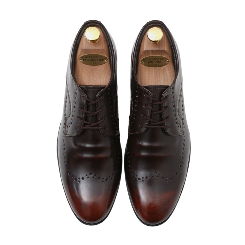 【JFGMALL】4ホールウィングチップスーツシューズロンドンブログブラックブラウン