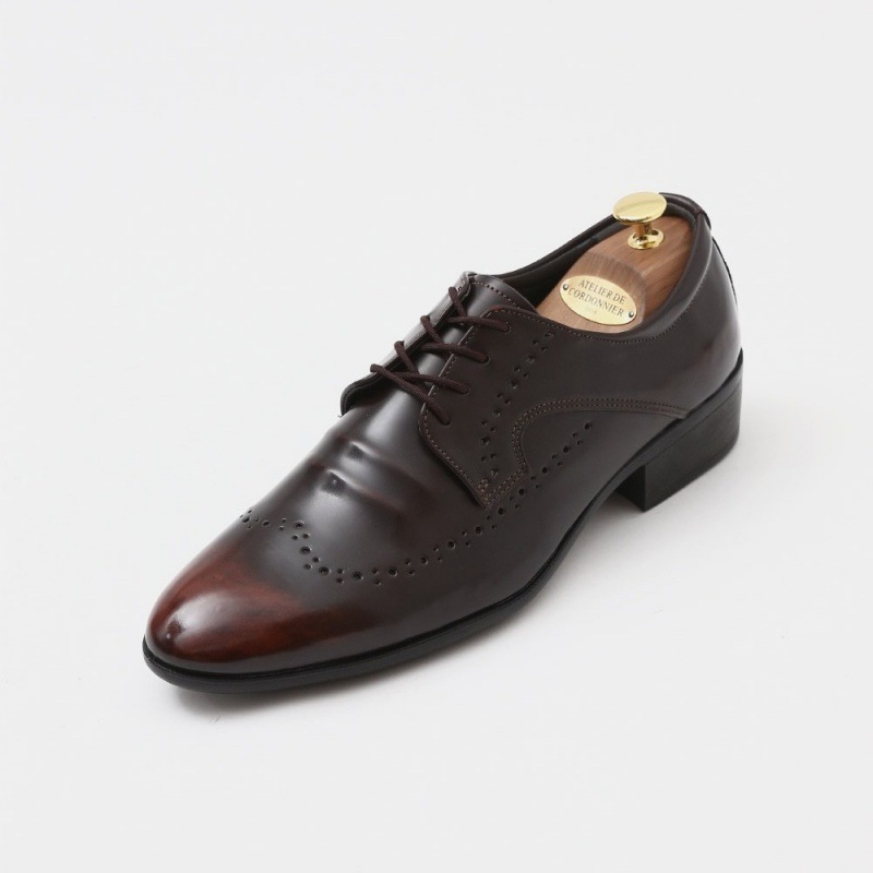 【JFGMALL】4ホールウィングチップスーツシューズロンドンブログブラックブラウン