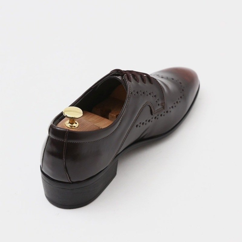 【JFGMALL】4ホールウィングチップスーツシューズロンドンブログブラックブラウン