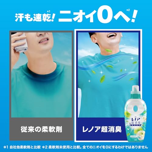 レノア 超消臭1WEEK 柔軟剤 フレッシュグリーン 詰め替え 1900ml 4袋