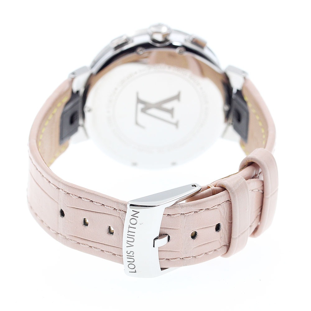 ルイ・ヴィトン LOUIS VUITTON Q8G00 タンブール ムーンスター デイト クロノグラフ クォーツ レディース 良品 箱・保証書付き_880797【中古】 ルイ・ヴィトン LOUIS VUITTON Q8G00 タンブール ムーンスター デイト クロノグラフ クォーツ レディース 良品 箱・保証書付き_880797【中古】