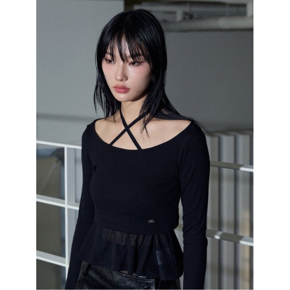 ITOV ソウルレイヤードクロップTシャツ BK ITOV ソウルレイヤードクロップTシャツ BK