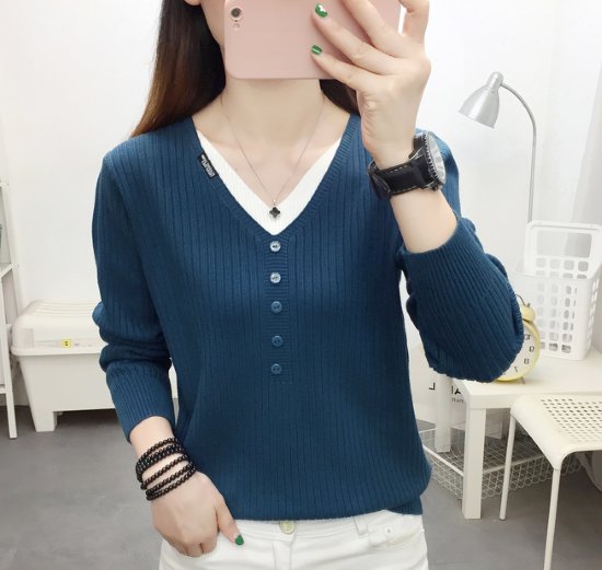 ニットトップス レディース ニット セーター トップス フェイクツーピース 重ね着風 ボタン Vネック 長袖 カジュアル お出掛け おしゃれ リブニット プルオーバー シンプル 無地 ニットトップス ニットトップス レディース ニット セーター トップス フェイクツーピース 重ね着風 ボタン Vネック 長袖 カジュアル お出掛け おしゃれ リブニット プルオーバー シンプル 無地 ニットトップス