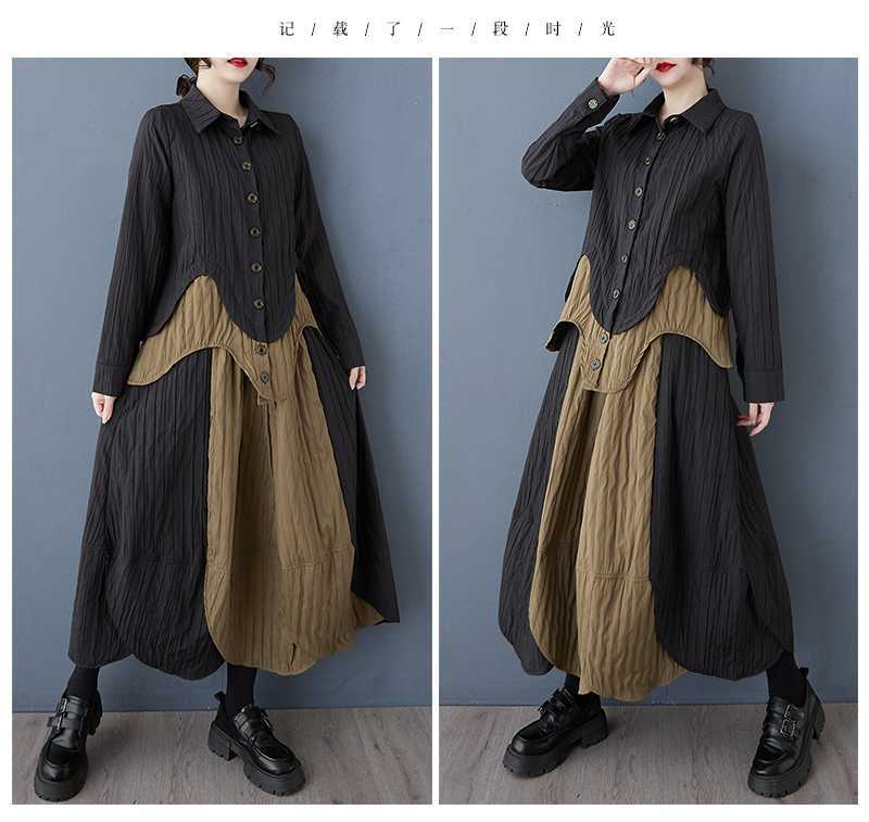 「ファットガール」 2025秋 上下セット ブラウス+スカート ドッキング 大きいサイズ 体型カバー レディース セットアップ メガ割 「ファットガール」 2025秋 上下セット ブラウス+スカート ドッキング 大きいサイズ 体型カバー レディース セットアップ メガ割