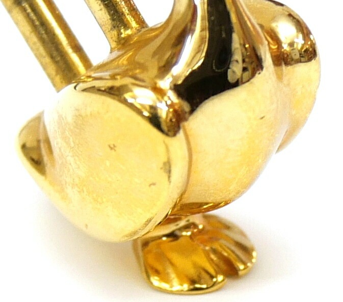 エルメス HERMES カデナ ペリカン 1992年 ゴールド 【中古】(64786)