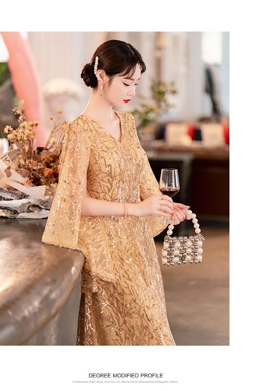 新発売カラードレス ファスナー パーティードレス フォーマルドレス ロングドレス スリット袖 結婚式 二次会 発表会 Vネック ゴールド レッド ネイビー ピンク キラキラ ゲストドレス ウェディング 新発売カラードレス ファスナー パーティードレス フォーマルドレス ロングドレス スリット袖 結婚式 二次会 発表会 Vネック ゴールド レッド ネイビー ピンク キラキラ ゲストドレス ウェディング