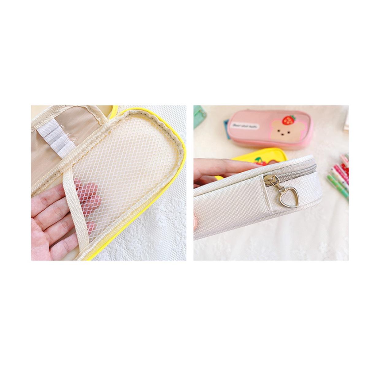 新品入荷ジップイットペンケース 大容量ペンケース 筆入れ ペンポーチ 化粧ポーチ 多機能 シンプル 簡易 以上節約 ふでばこ 人気 財布 塩の女の子 韓国 ケプトペンケース おしゃれ 収納袋