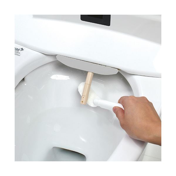 （まとめ）マーナ 2in1 SLIMトイレブラシ/W W585W 1個 [x5セット]