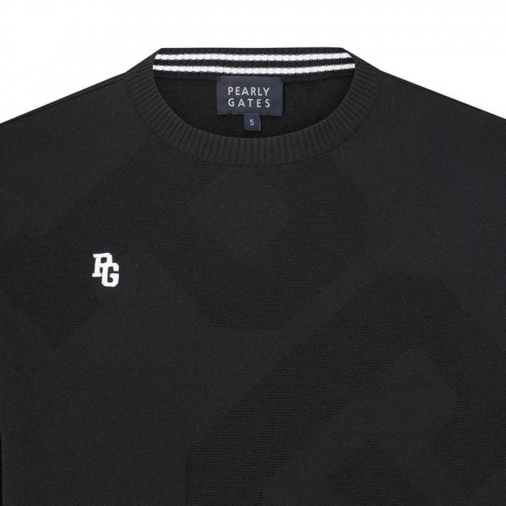 [パリゲイツ] メンズビッグロゴ柄長袖ニット