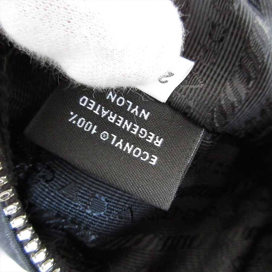 プラダ PRADA ハンドバッグ クラッチバッグ ナイロン ブラック シルバー ユニセックス s0267a