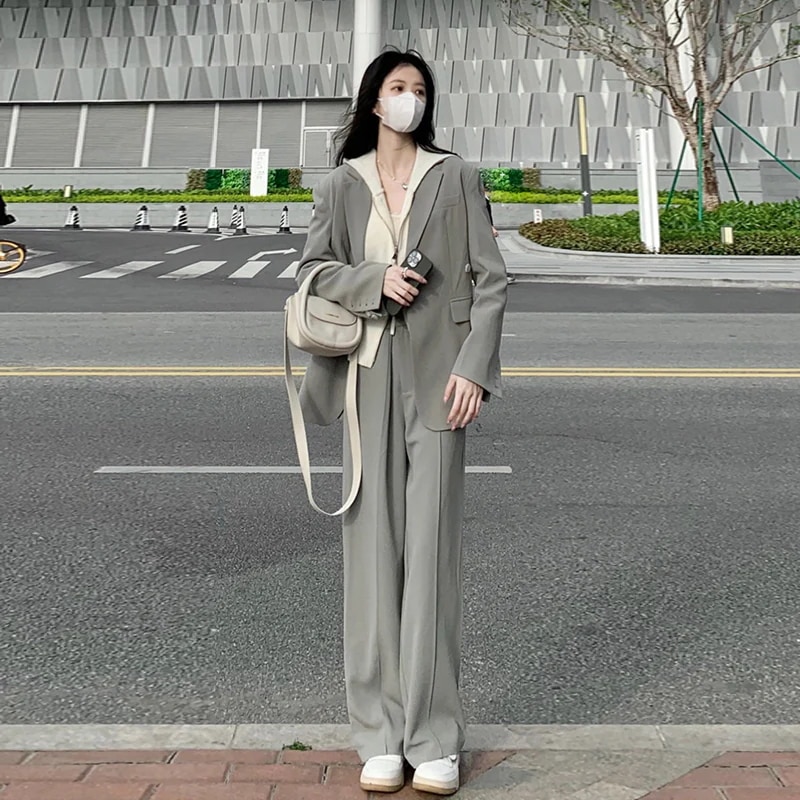 新生活応援ビジネス特集 品質保証25ファッショングレーのブレザーの韓系スーツ セットアップ 職業服 作業服 Lオフィス ビジネス 入園式 入学式 ゆったりカジュアルスーツ 新生活応援ビジネス特集 品質保証25ファッショングレーのブレザーの韓系スーツ セットアップ 職業服 作業服 Lオフィス ビジネス 入園式 入学式 ゆったりカジュアルスーツ