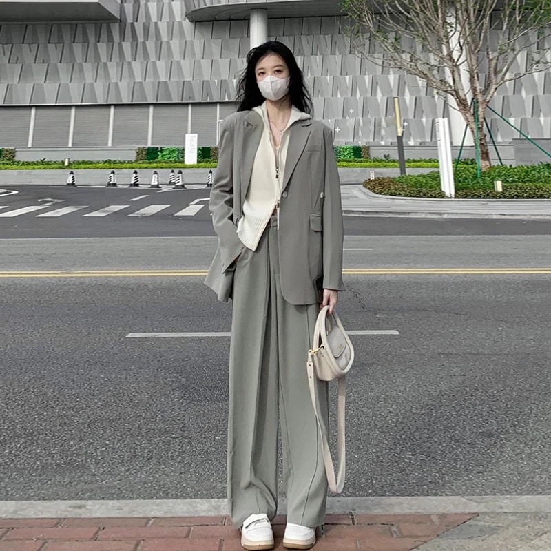 新生活応援ビジネス特集 品質保証25ファッショングレーのブレザーの韓系スーツ セットアップ 職業服 作業服 Lオフィス ビジネス 入園式 入学式 ゆったりカジュアルスーツ 新生活応援ビジネス特集 品質保証25ファッショングレーのブレザーの韓系スーツ セットアップ 職業服 作業服 Lオフィス ビジネス 入園式 入学式 ゆったりカジュアルスーツ