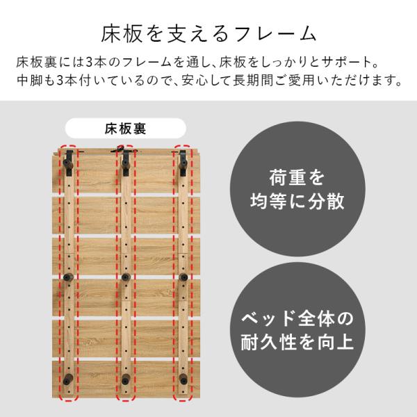 ベッド セミダブルベッド ベット マットレス付き ローベッド セミダブル 棚 コンセント すのこ スノコ ボンネルコイルマットレス付き