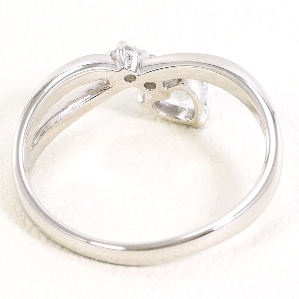 テイクアップ PT900 リング 指輪 8.5号 ホワイトサファイア ジュエリー 中古 テイクアップ PT900 リング 指輪 8.5号 ホワイトサファイア ジュエリー 中古