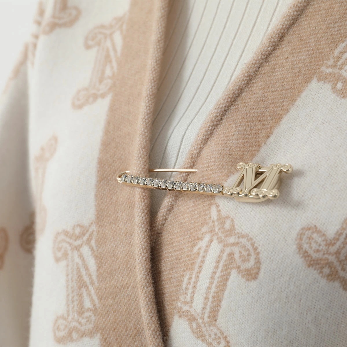 MAX MARA マックスマーラ ケープ FRINE フリンジ レディース ポンチョ ストール ウール ジャガードロゴ フリンジ ピンブローチ付き カラー5色