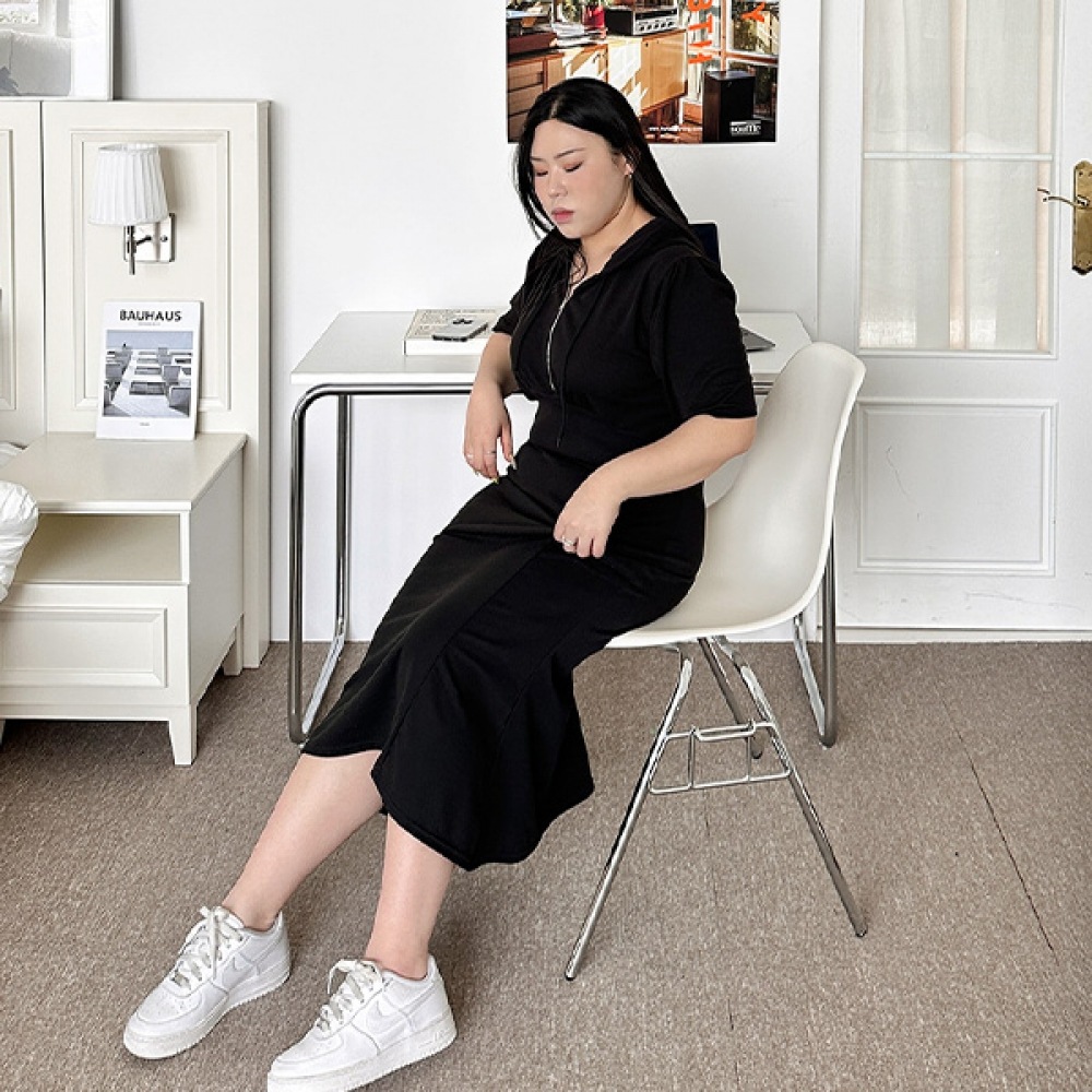 【イーブレット・バイ・ジェイスタイル】イーブレットポーズパーカースリムロングドレスJSTYLE 【イーブレット・バイ・ジェイスタイル】イーブレットポーズパーカースリムロングドレスJSTYLE