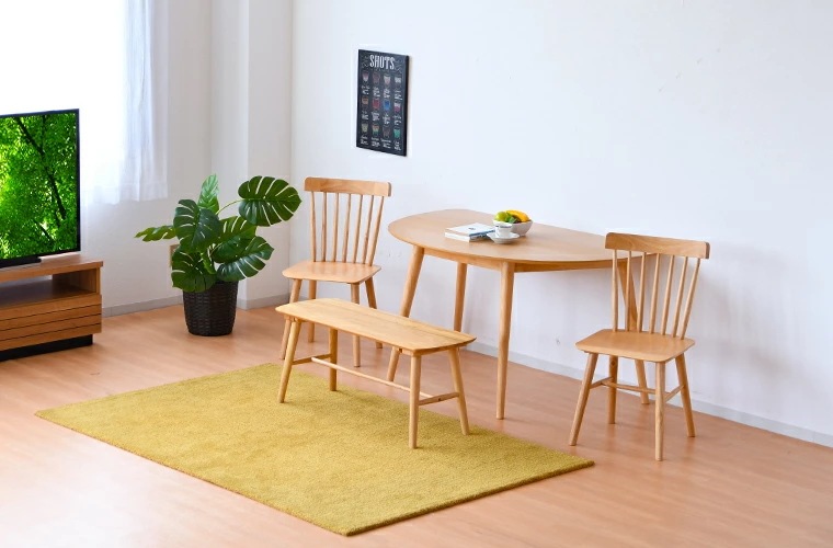 半円テーブル 半円 4点セット チェア 食卓 食卓セット ダイニングセット 4点 幅130cm 木製