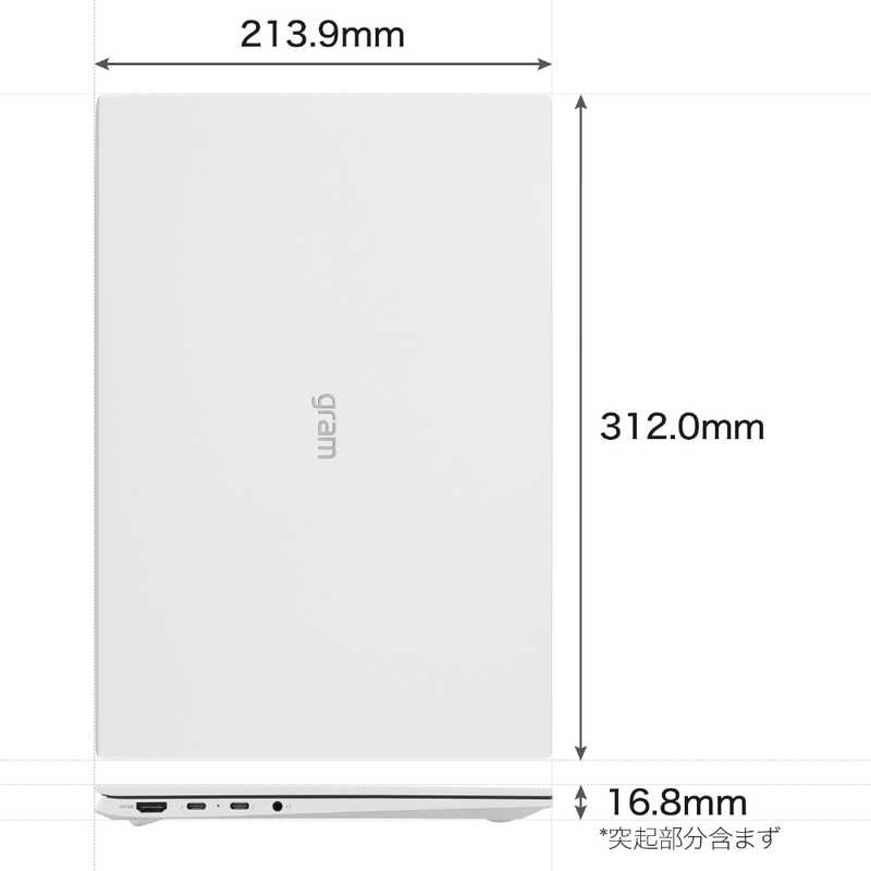 LG　ノートパソコン gram [ 14型 / Win11 Home / Core i5 / メモリ8GB / SSD512GB / Office ] スノーホワイト　14Z90Q-KR54J1