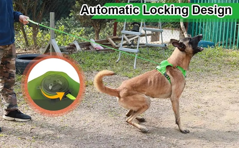 Atuban-犬用の格納式ハーネス,1つまたは2つのリーシュと1つの自動ロック付きの調節可能なウォーキング犬用ハーネス Atuban-犬用の格納式ハーネス,1つまたは2つのリーシュと1つの自動ロック付きの調節可能なウォーキング犬用ハーネス