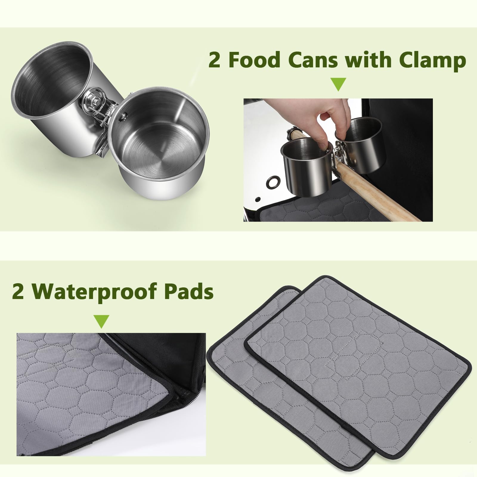 Pecute 鳥用 キャリーバッグ 鳥用 インコ キャリー リュック 鳥用 移動用 外出便利 可視窓付き 高さ調節可能な止まり木付き 餌入れ 防水パッド 軽量 折りたたみ式 散歩旅行避難用の鳥かご Pecute 鳥用 キャリーバッグ 鳥用 インコ キャリー リュック 鳥用 移動用 外出便利 可視窓付き 高さ調節可能な止まり木付き 餌入れ 防水パッド 軽量 折りたたみ式 散歩旅行避難用の鳥かご