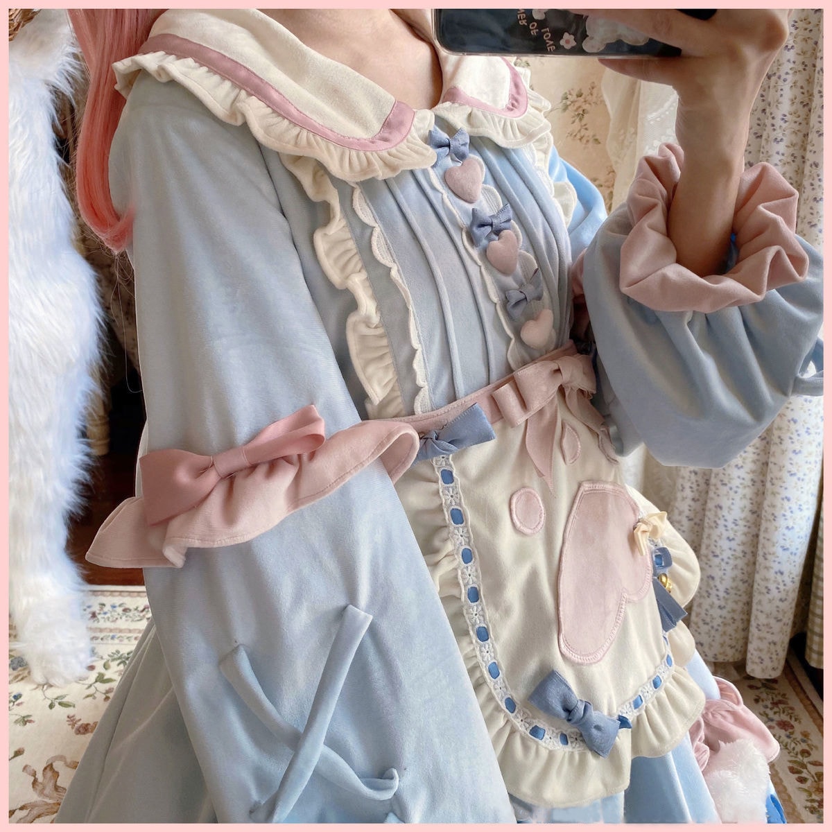 ネコエプロンロリータワンピース 洋装 コスプレ 衣装 森ガール可愛い