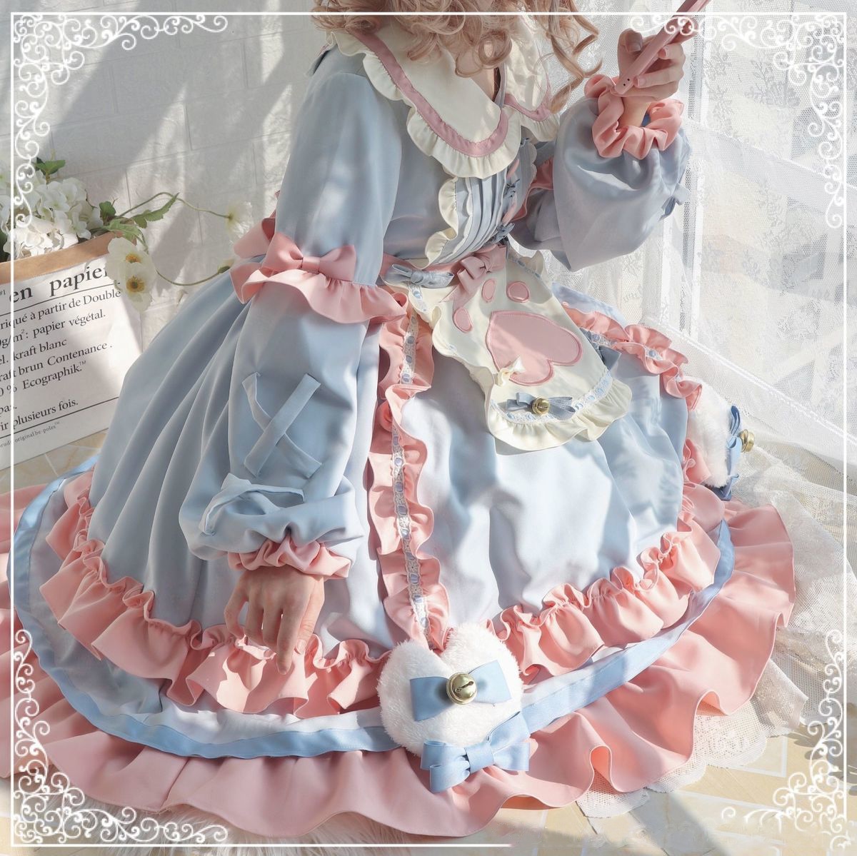 ネコエプロンロリータワンピース 洋装 コスプレ 衣装 森ガール可愛い