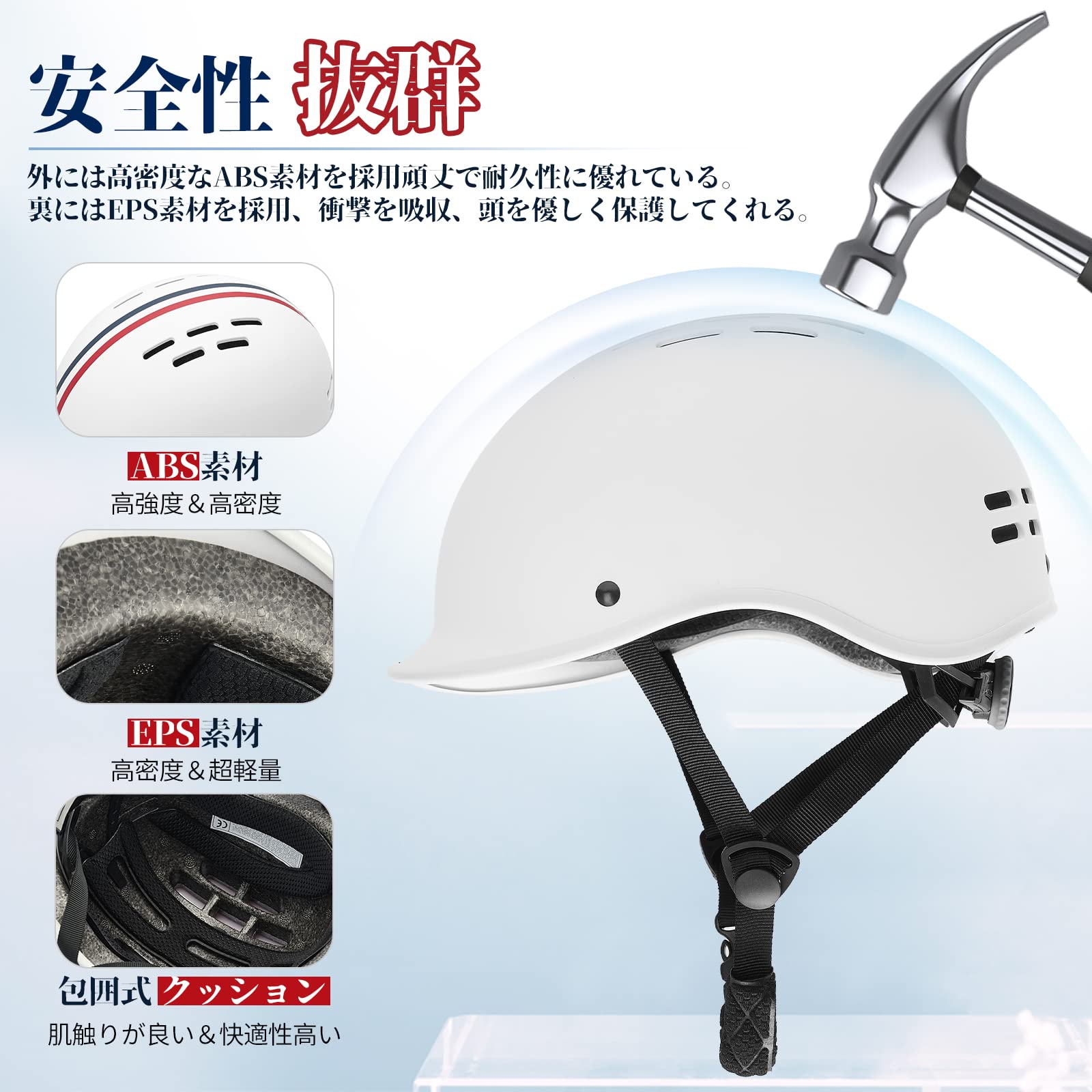 Rongbenyuan 自転車 ヘルメット 【LEDライト付】 大人用 18個通気口 58-62cm サイクリングヘルメット 軽量 スポーツ ロードバイクヘルメット 耐衝撃 高剛性 丈夫 サイズ調整可