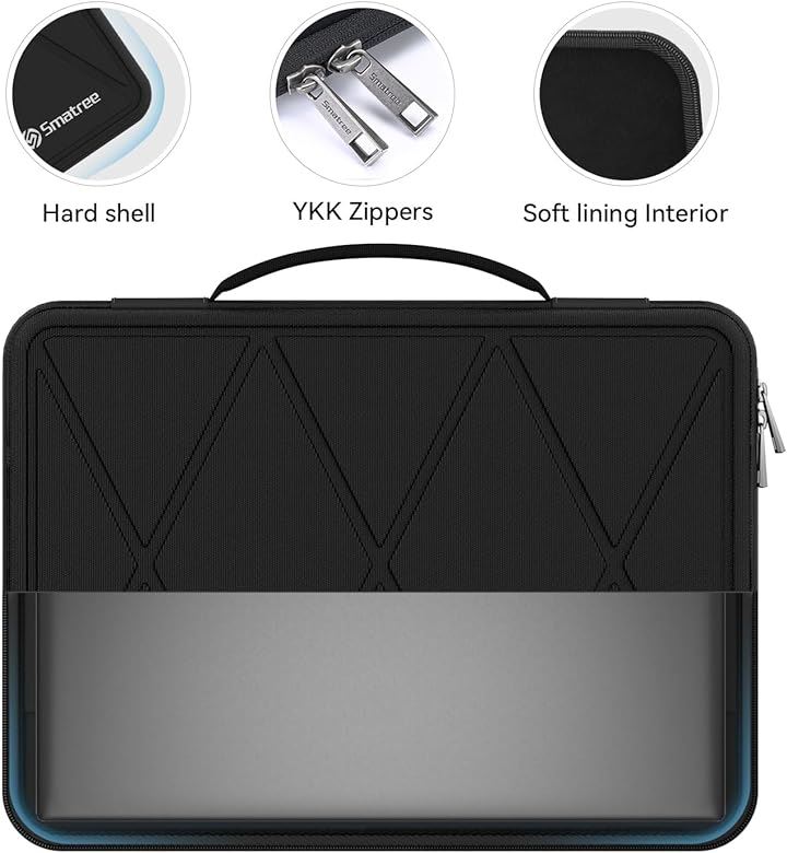 ハードEVA保護スリーブケース 15.6インチ HP Envy X360 15-fh0097nrHP Pavilion( Black, For HP 15.6インチ（M79）)