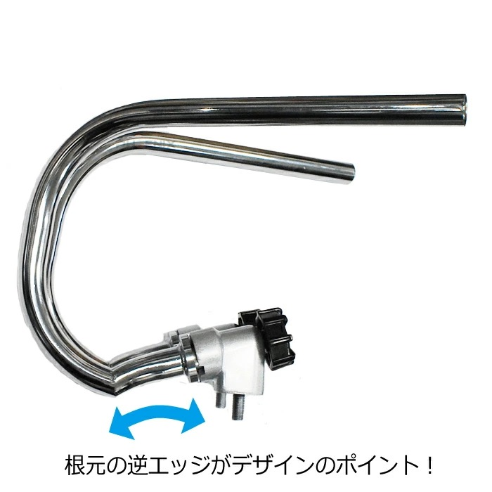 くるくるハンドル ハンドルポスト セット バイク モンキー ゴリラ シャリー ダックス クランプ 絞り ハンドル ダウン ロータイプ シャコタン 旧車 絶版車 汎用 社外品 オリジナル