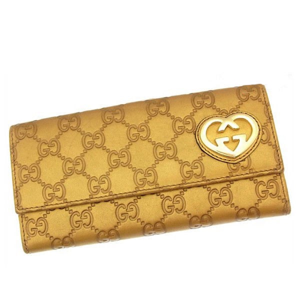 グッチ 長財布 マイクロ GG ハート Wホック 折り財布 ゴールド グッチ 長財布 マイクロ GG ハート Wホック 折り財布 ゴールド